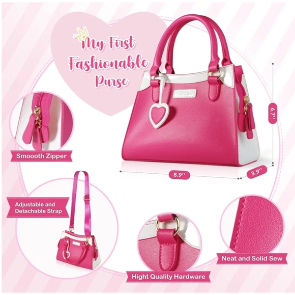 unknown Other - Girl's Stylish Pink Playpurse & Wallet